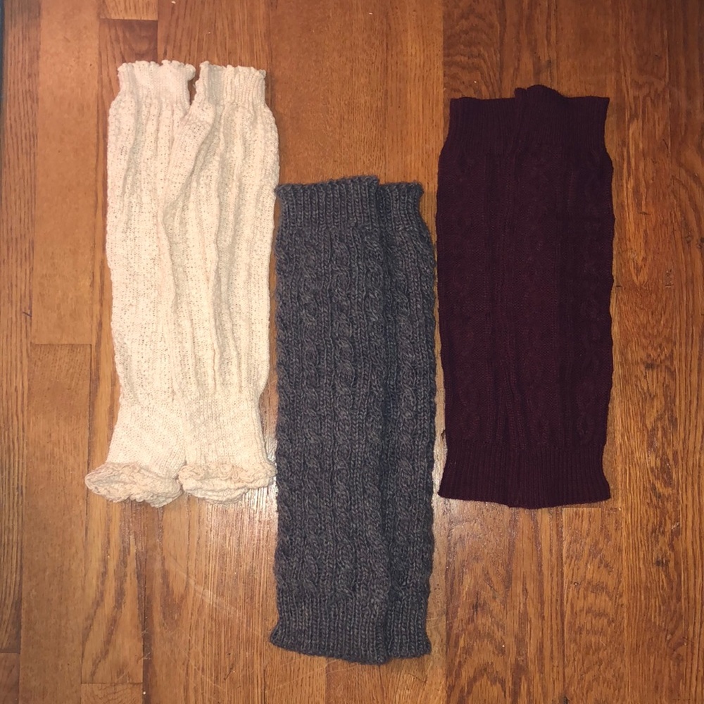 Set of 3 pair of leg warmers